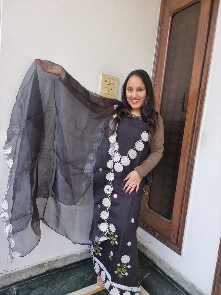 Elegant Black Floral suit