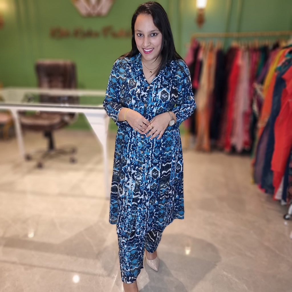 Blue Mirage Cotton Cordset