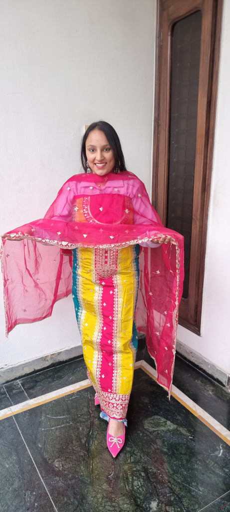 Vibrant Radiance Embroidered Suit
