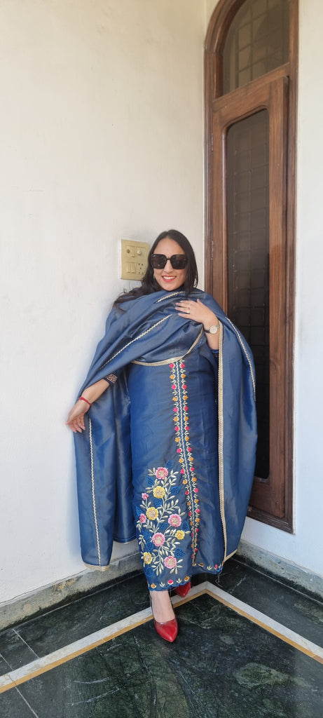 Mystic Blue Blossom Suit