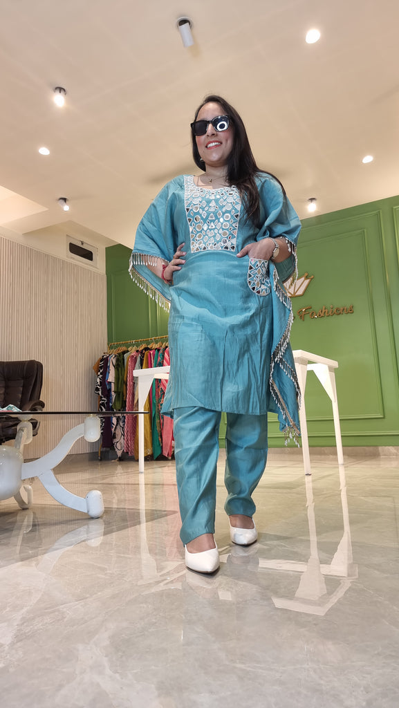 Azure Elegance Kaftan ✨