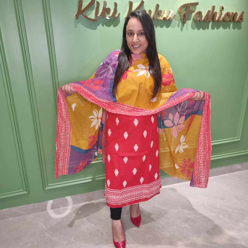 Sunset Glow Cotton Suit