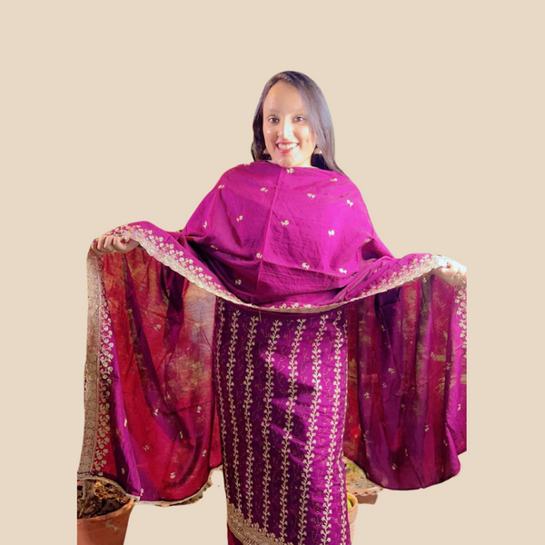 PURPLE COLOR SUIT FOR WOMEN ETHNIC WEAR