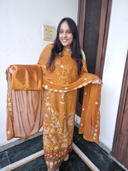 Amber Elegance Georgette Suit