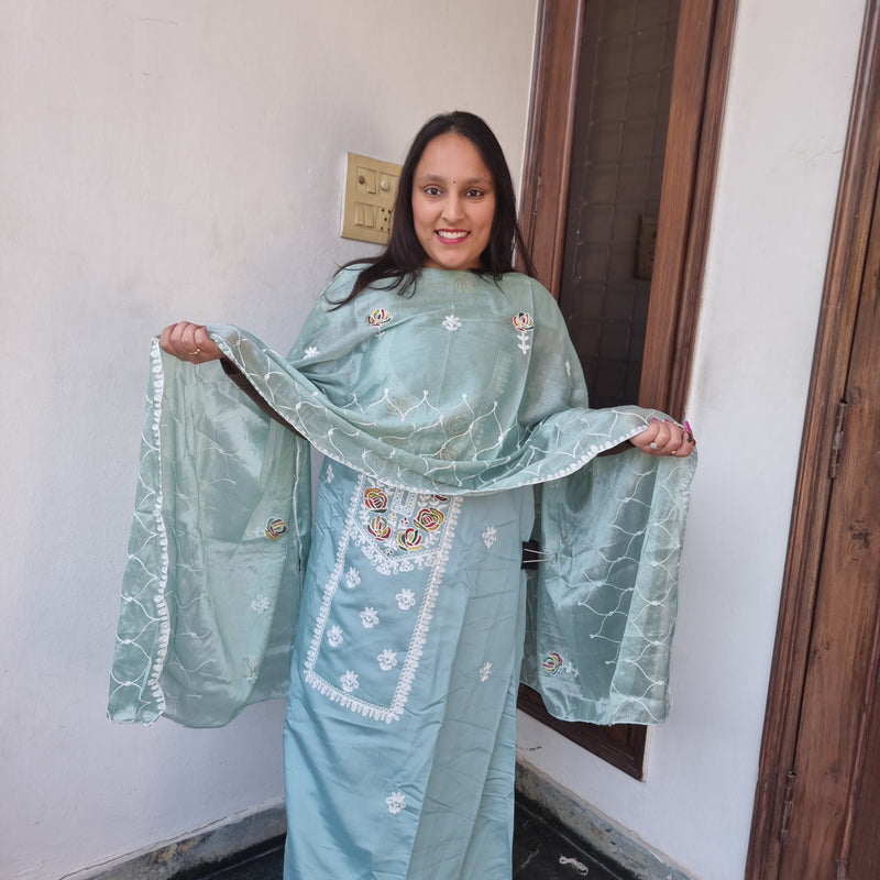 Frost Blossom Cotton Suit