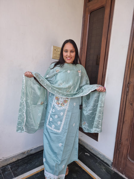 Frost Blossom Cotton Suit