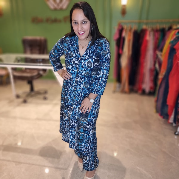 Blue Mirage Cotton Cordset