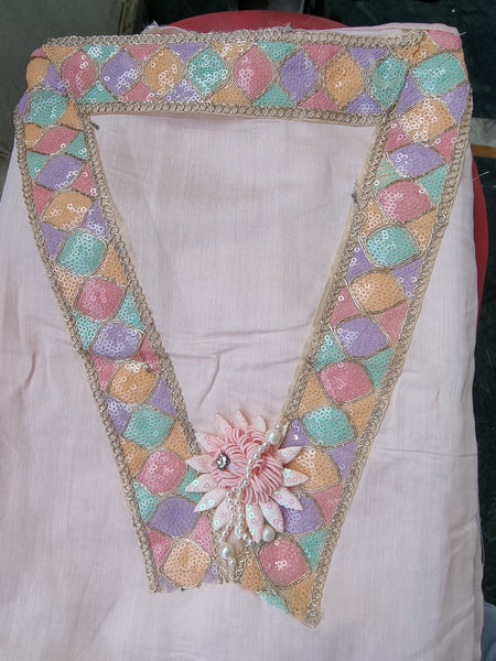 Pastel Glamour Embroidered Suit