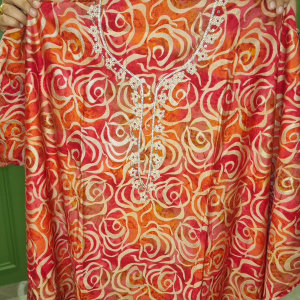 Rose Swirl Cotton Suit