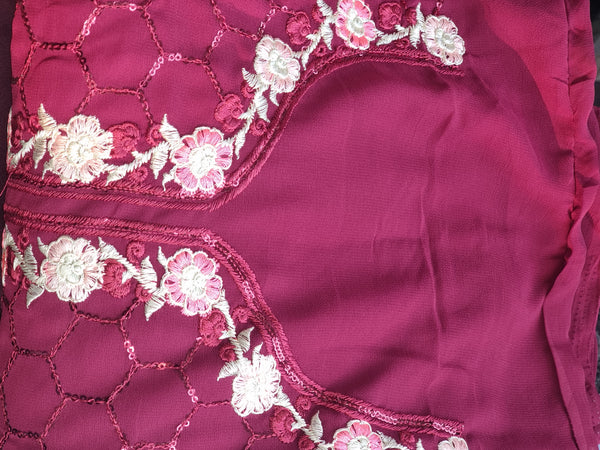 Regal Maroon Embroidered Ensemble.