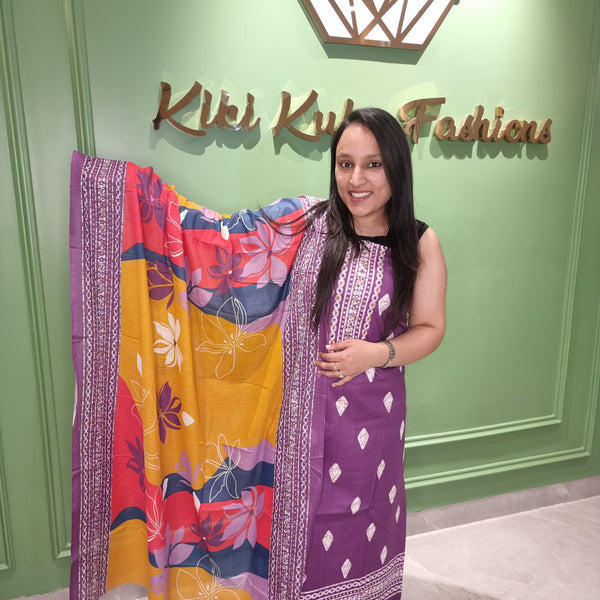 Royal Orchid Cotton Suit