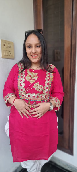 Pink Dhoti Set