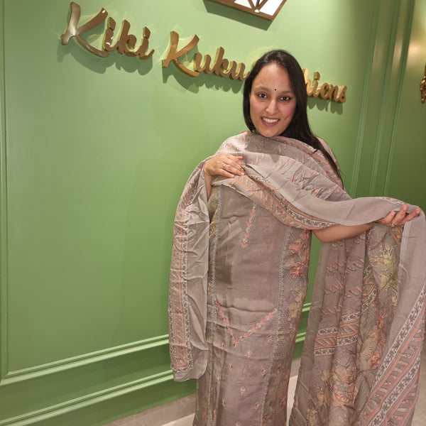 Ethereal Elegance Unstitched Suit